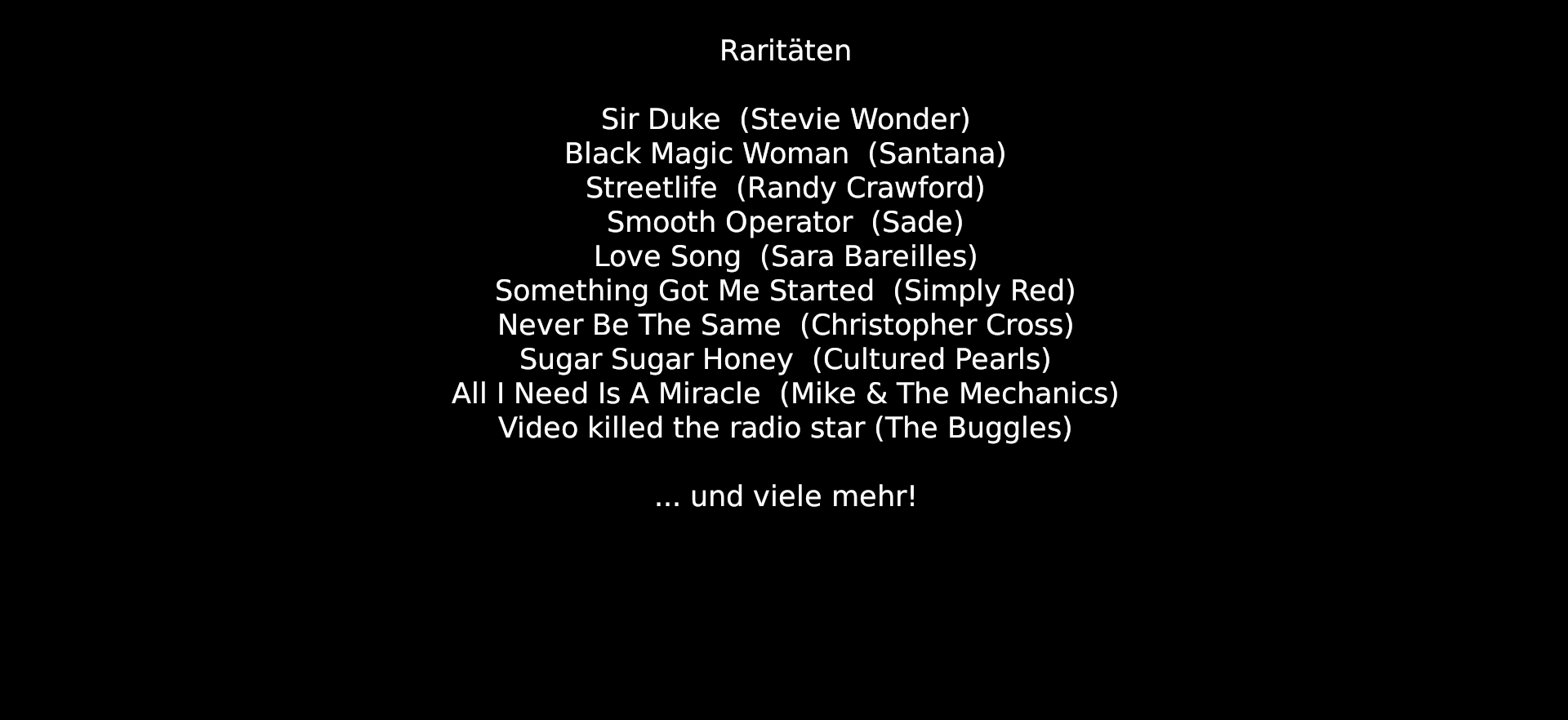Setliste Klassiker